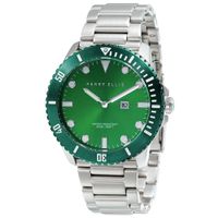 Reloj Perry Ellis Deep Diver 42 06006-02 Fecha Acero Inoxidable Dial Verde