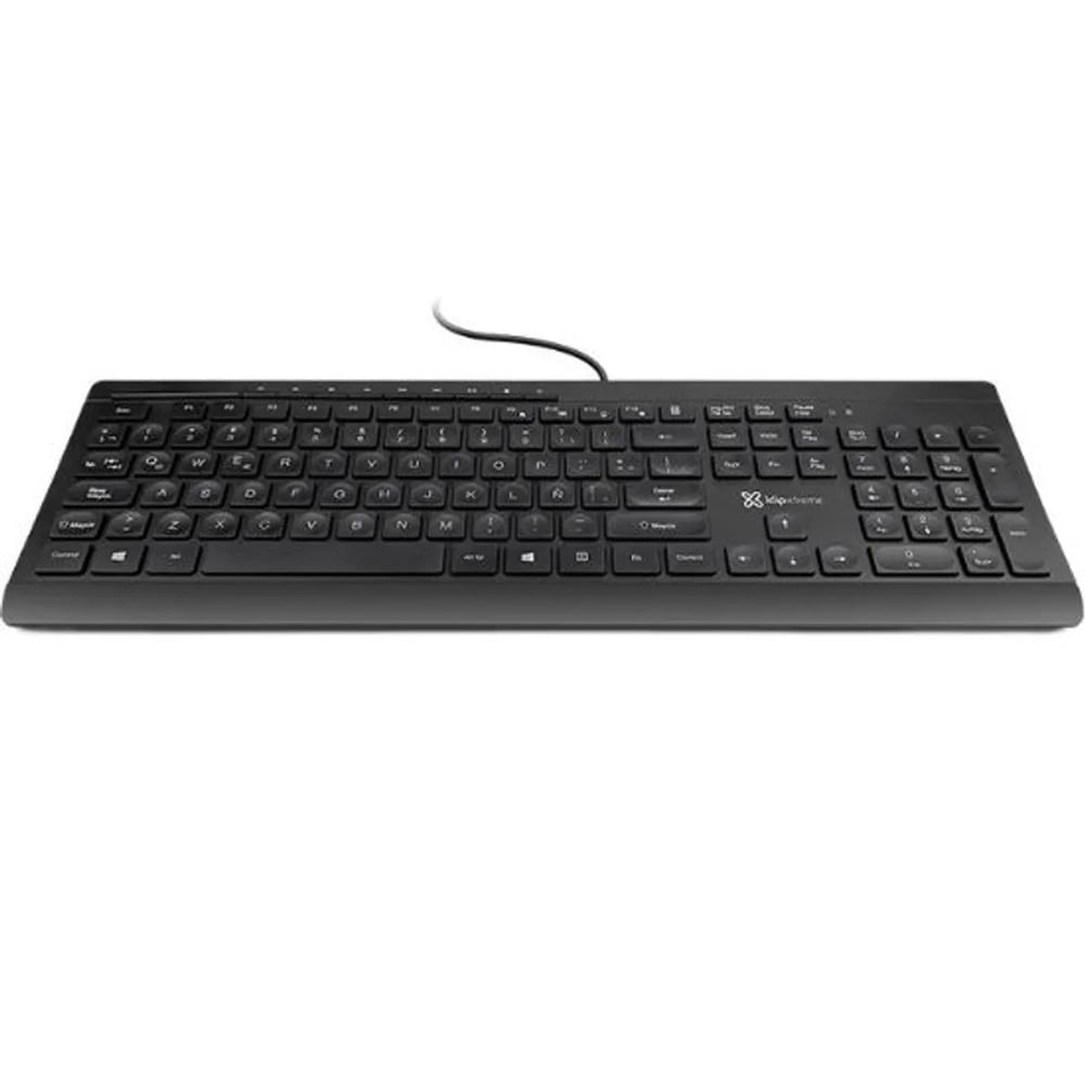 Teclado Klip Xtreme KKM-252S USB Cableado Español Negro con Teclas Multimedia