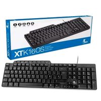 Teclado Xtech XTK-160S USB Cableado Español Negro con 9 Teclas Multimedia