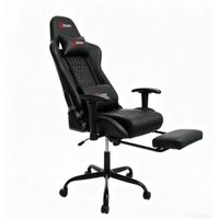 Silla Gamer Ergonómica Deep Negro Posapies 170 Base Metalica