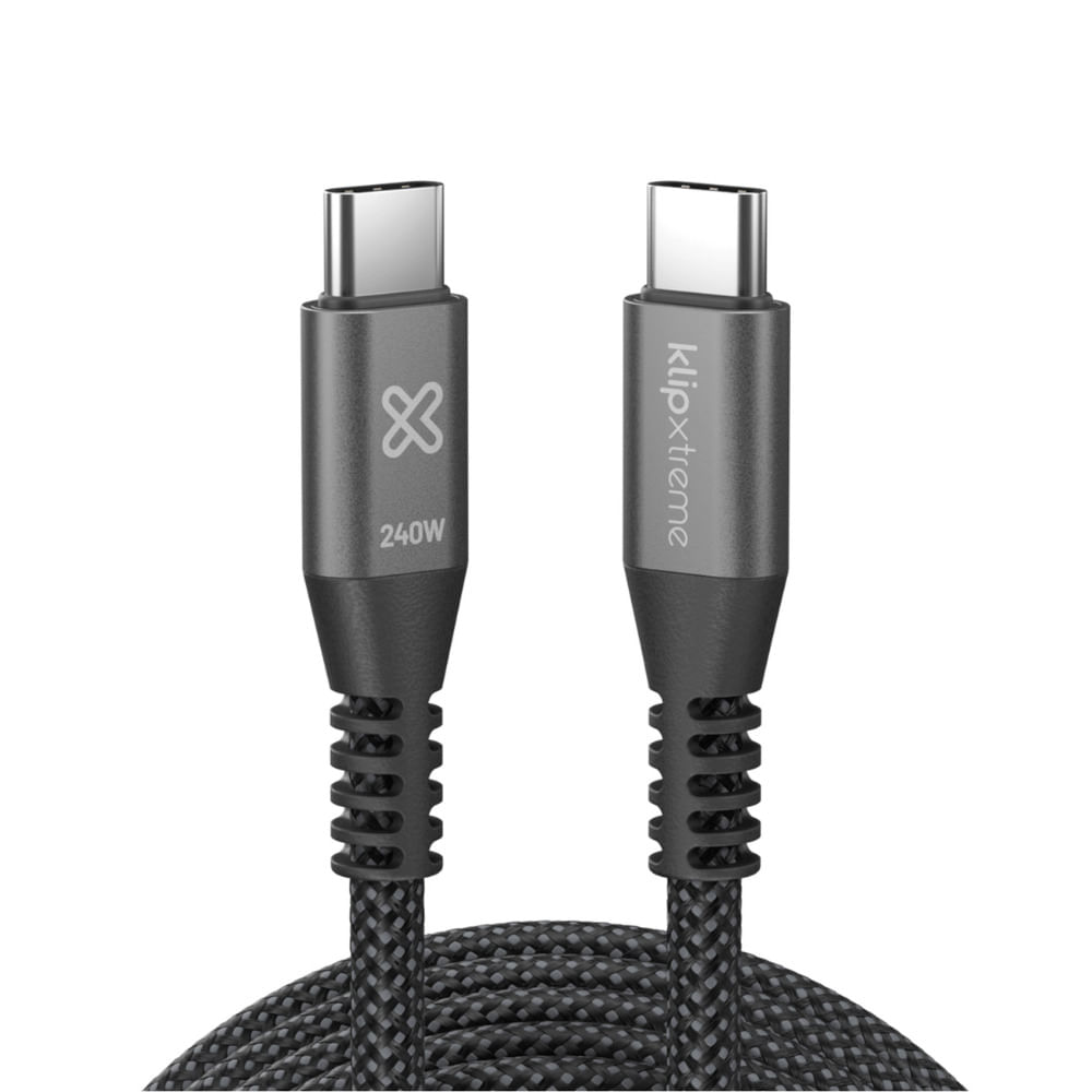 Klip Xtreme Cable USB-C a USB-C PowerGo 750 3 Metr0s 240W PD 3.1 Carga Ultra Rápida - KAC-750-10FT