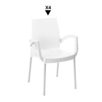 Pack De 4 Silla Ada Cb Blanco - Ziyaz