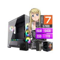 COMPUTADORA PC GAMER AMD RYZEN 7 5700G RAM 64GB SSD 1TB