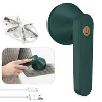 Quita Pelusas Pelos Hilos Bolitas Eléctrico Recargable Color Verde