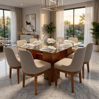 Juego de Comedor Toscana 8 Sillas de Madera TU MESITA