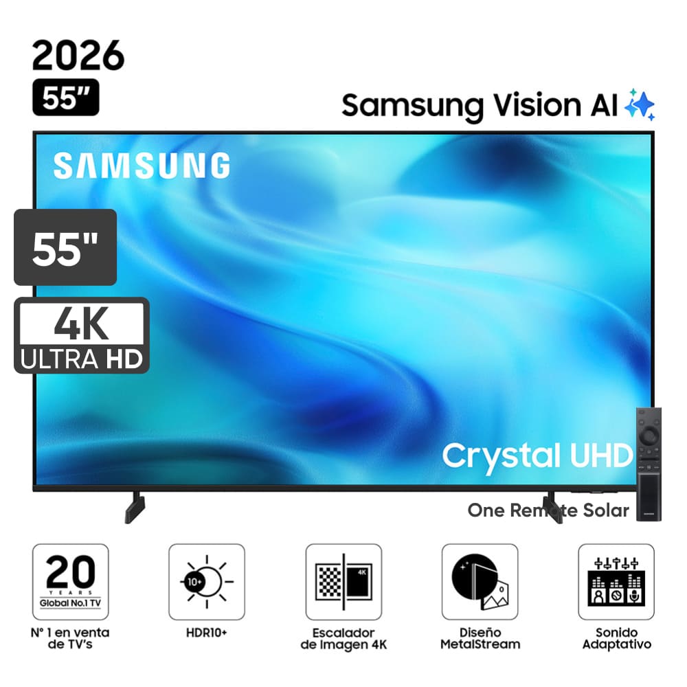 Televisor SAMSUNG CRYSTAL UHD 55"" UHD 4K Smart TV U8000H Vision AI