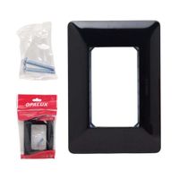 Placa Triple con Soporte Negro OPALUX BM203.BLK para 3 Módulos Empotrable