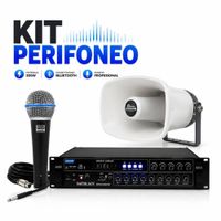 Kit de Perifoneo Pro 500W Bluetooth Bocina 1800W Micrófono KIT-TH-190