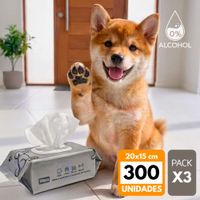 Pañitos Toallitas Humedas Mascotas Perros Gatos Pack x3 300und NANPET