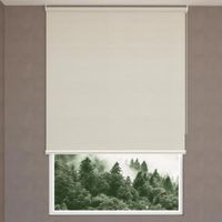 Cortina Tipo Roller Blackout Fiber Crema 190 x 130 cm