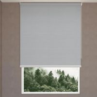 Cortina Tipo Roller Blackout Fiber Gris 150 x 250 cm