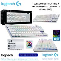 TECLADO LOGITECH PRO X TKL LIGHTSPEED USB WHITE