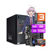 COMPUTADORA PC OFICINA AMD RYZEN 3 3200G RAM 8GB SSD 512GB