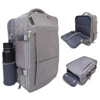 Mochila Viajera Kengar Modelo Trendy - Plomo Plata