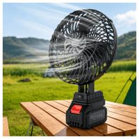 Ventilador Inalámbrico Recargable Portátil Con Batería De Litio Y Cargador