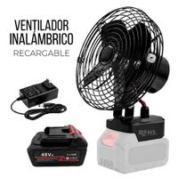 Ventilador Inalámbrico Recargable Portátil Con Batería De Litio Y Cargador