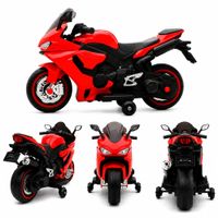 Moto Eléctrica Infantil Rojo con Luces LED