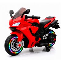 Moto Eléctrica Rojo para Niños con Luces