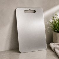 Tabla De Picar Inoxidable 34 - 23 Cm  Calidad Profesional