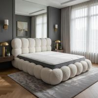 Cama Box Celine 2 Plazas Blanco Tarima + Cabecera TU MESITA