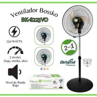Ventilador Bossko Orbital 16 2 en 1 con 5 aspas Acrílicas - BK-8223VO - NARANJA
