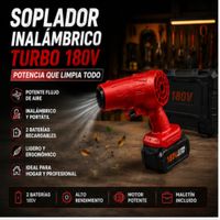 SOPLADOR INALAMBRICO TURBO 180V CON DOBLE BATERIA