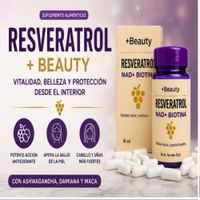 RESVERATROL BEAUTY NAD BIOTINA 60 CÁPSULAS ANTIOXIDANTE PARA PIEL CABELLO Y UÑAS