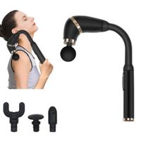 MASAJEADOR ELÉCTRICO CON MANGO PARA ESPALDA Y CUELLO CON CABEZALES INTERCAMBIABLES
