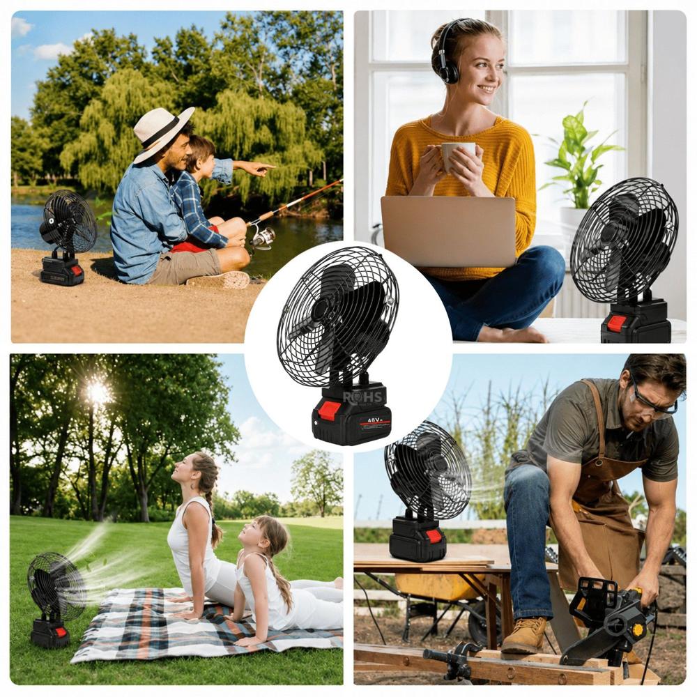 Ventilador Portátil Recargable Inalámbrico Para Hogar Oficina Y Camping