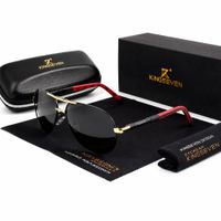 Lentes De Sol Kingseven K725 Polarizados Gold Black Rojo