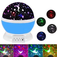 PROYECTOR DE ESTRELLAS LED COLOR ALEATORIO Y GIRATORIO CON LUZ AMBIENTAL PARA HABITACIÓN
