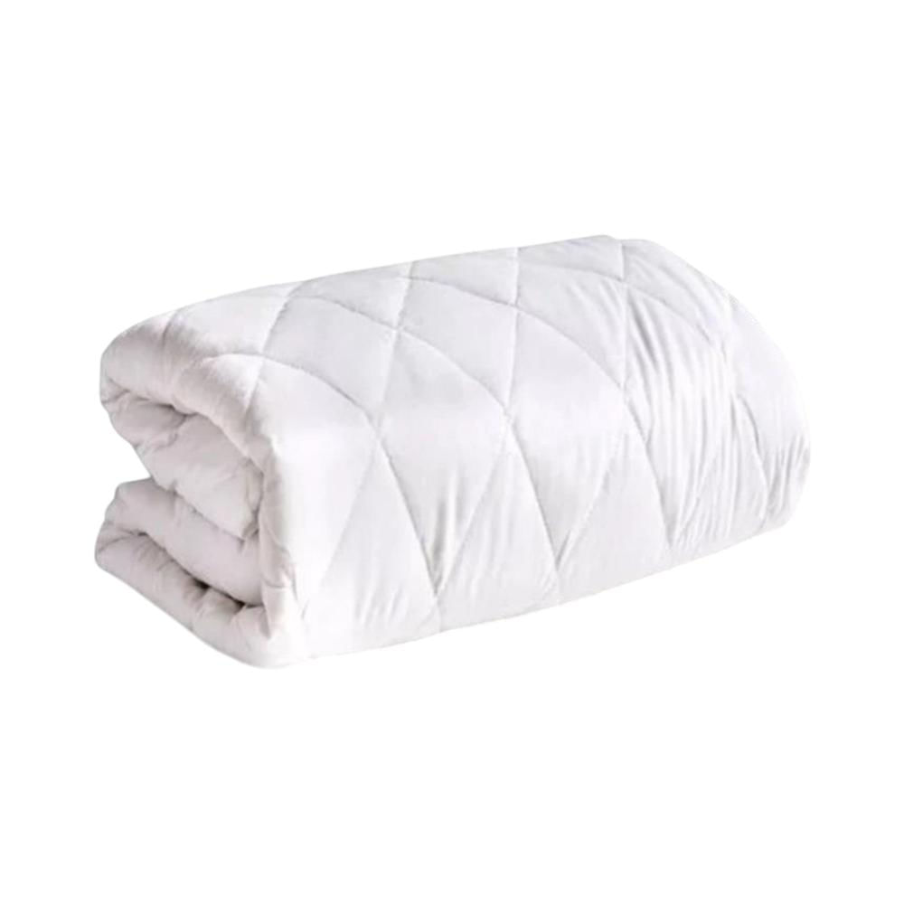 Protector De Colchón 150 Hilos Algodón Amoldable Confort - Blanco Arlin 2 Plazas