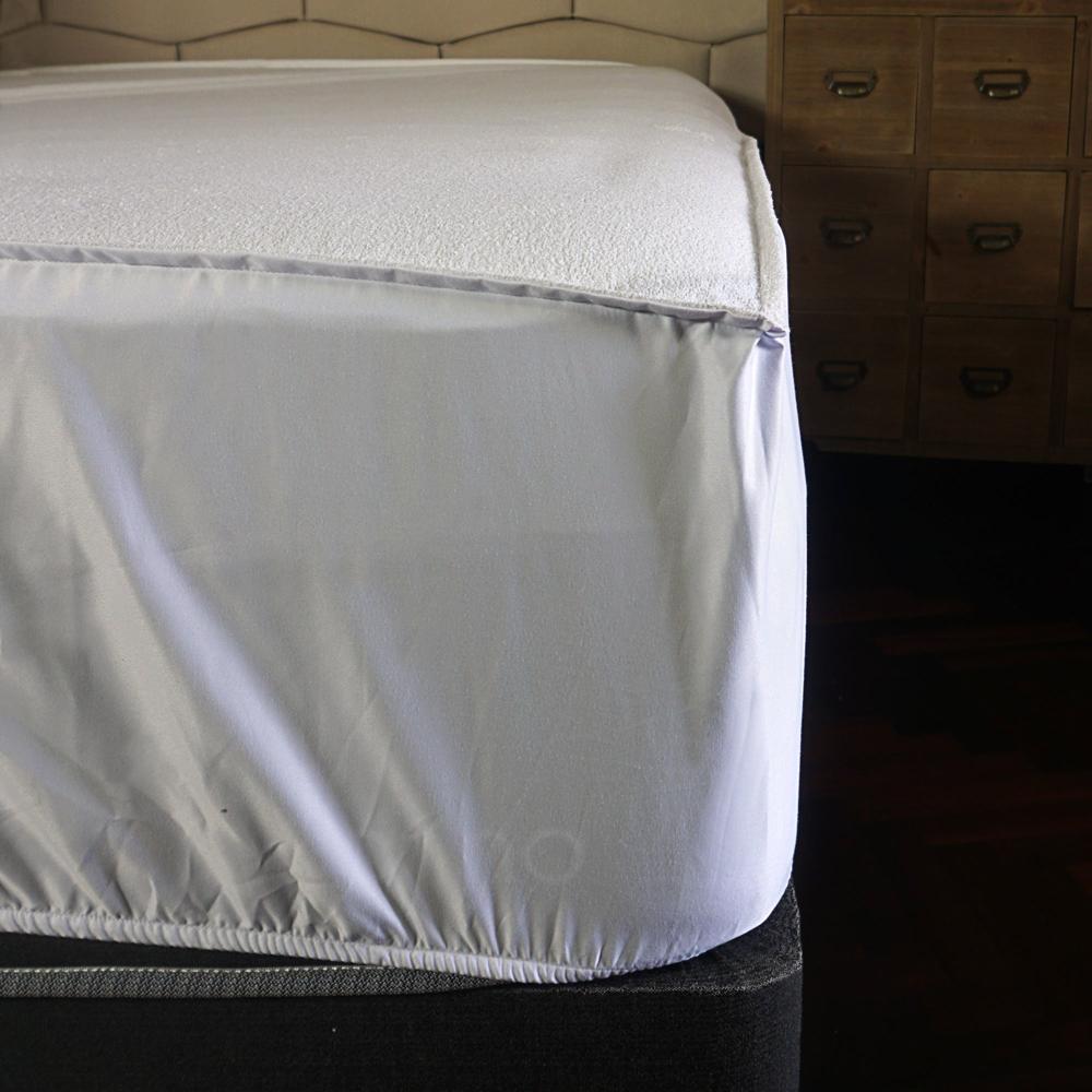 Protector De Colchón Antifluido Felpa Amoldable Confort - Blanco Arlin 1.5 Plazas