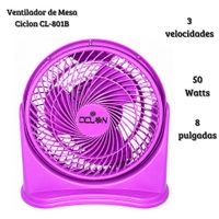 Ventilador D Mesa Ciclon 8 pulgadas 03 Velocidades Purpura