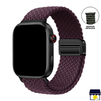 Correa de Nylon para Xiaomi Redmi Watch 4 - 5 - 6 - Mi band 8 Pro - 9 Pro - Vino Oscuro