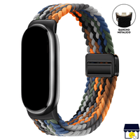 Correa de Nylon para Xiaomi Mi Band 8 - 9 - 10 - Black Rainbow