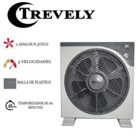 Ventilador de Mesa TREVELY 12 VT12A 3 Velocidades Gris Plomo