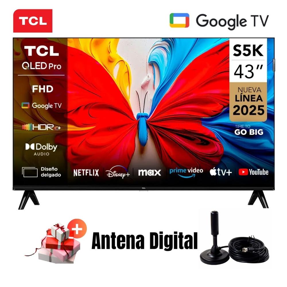 Televisor Smart TV TCL 43'' FHD 43S5K GoogleTV - Antena Digital