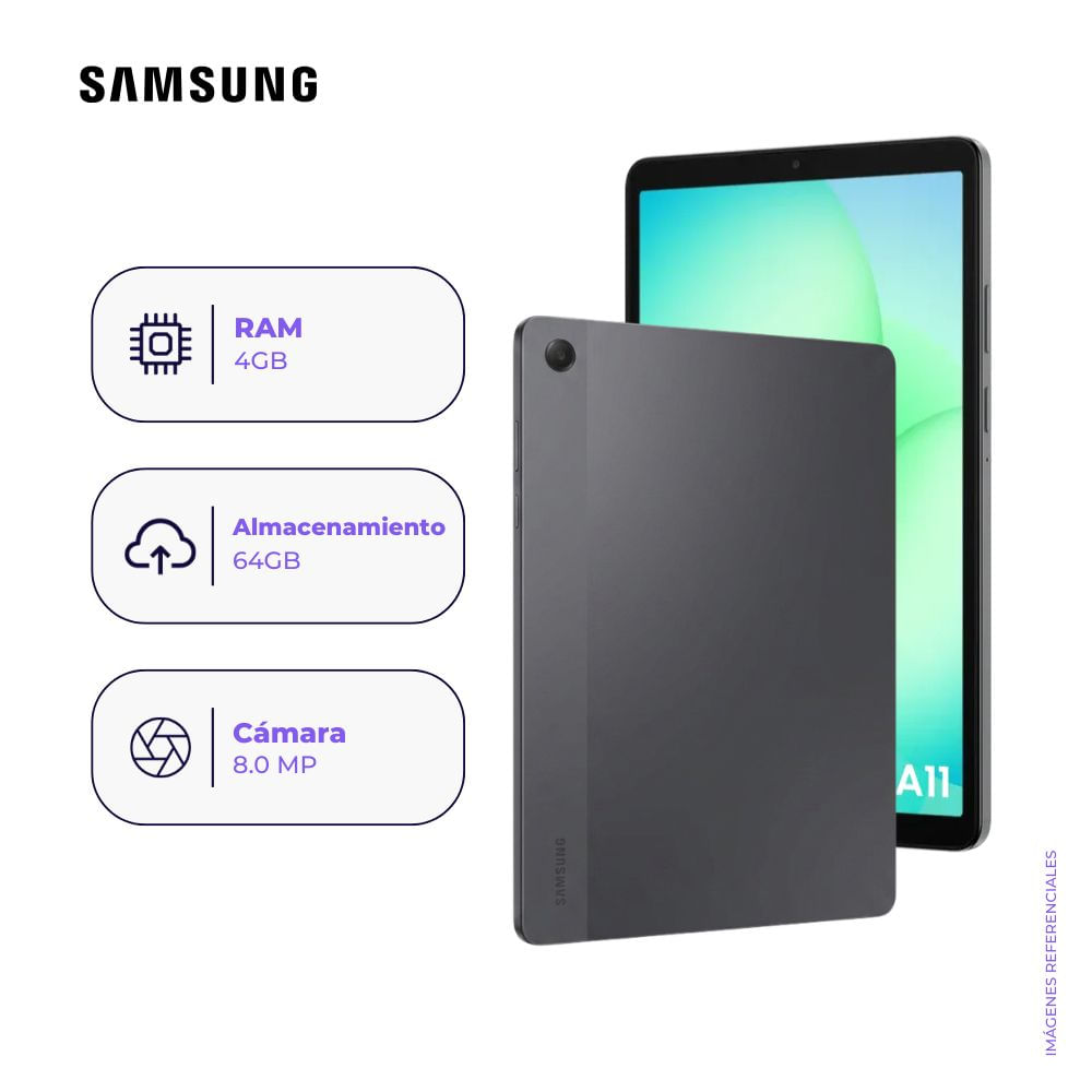 Tablet Samsung Galaxy Tab A11 8.7"" 64GB 4GB Ram Color Gris