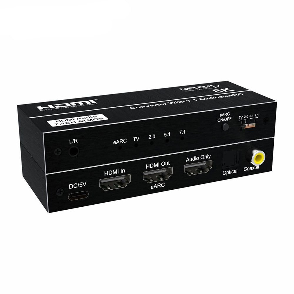 Extractor de Audio HDMI 2.1 Profesional 8K 60Hz 4K 144Hz con eARC