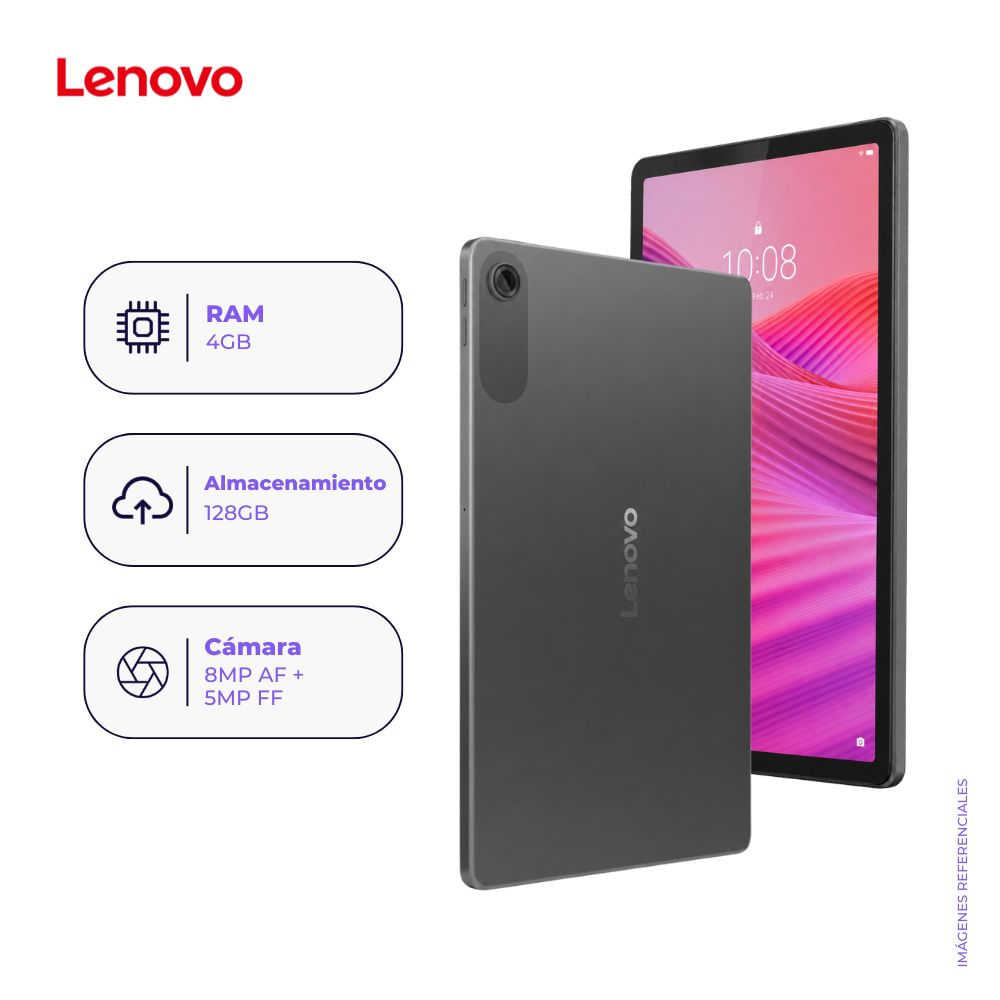 Tablet Lenovo Tab LTE 10.1"" 128GB 4GB RAM Gris con Funda Folio