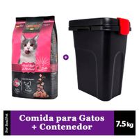 Comida para Gato Adulto Light y Esterilizado Leonardo 7.5 kg + Contenedor hasta 7.5 kg