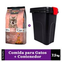 Comida para Gato Adulto Leonardo Grain Free Salmón 7.5 kg + Contenedor hasta 7.5 kg