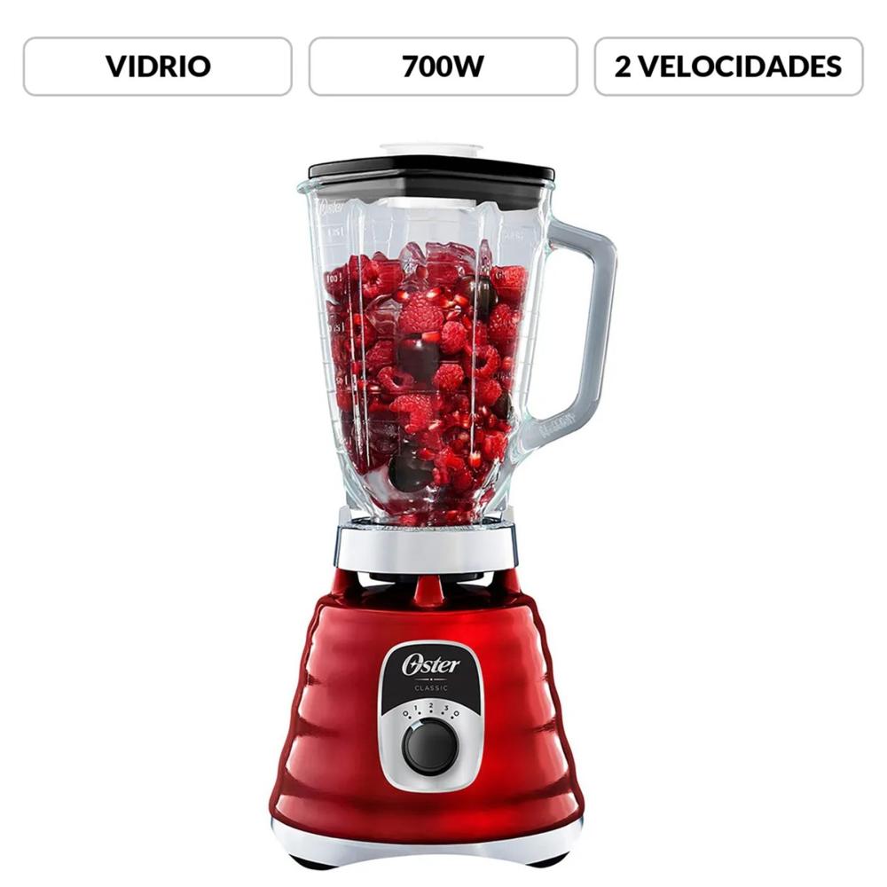 Licuadora Clásica Oster Roja 3 Velocidades BLST4126R