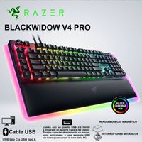 TECLADO GAMER BLACKWIDOW V4 PRO SWITCHES GREEN COMAND DIAL