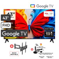 Televisor TCL 43 QLED Full HD Google TV 43S5K - Rack Giratorio