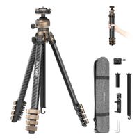Neewer Trípode de Carbono LT39 con Cabezal de Bola - Capacidad de Carga 22 lb, Altura Aju