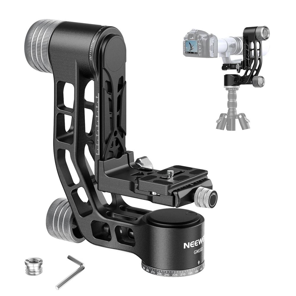 Neewer Gimbal Tripod Head GM102 - Capacidad de Carga 33 lb, Altura Ajustable 2.63"", Compat