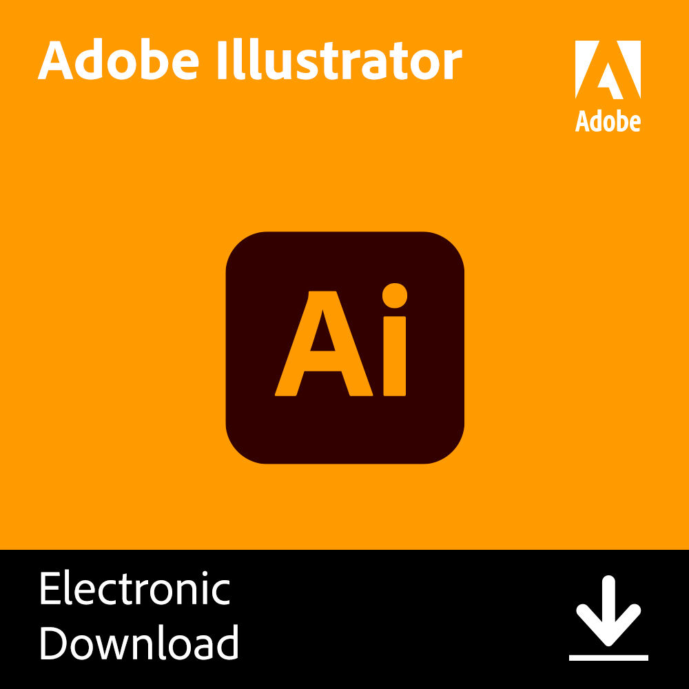 Adobe Illustrator Software de Gráficos Vectoriales - Suscripción de 1 Año, Descarga, Co