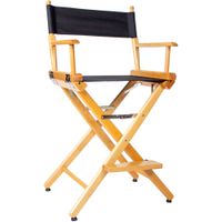 Filmcraft Silla de Director Pro Series 24"" - Estructura de Madera de Haya Natural, Asiento